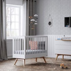 Vox Meubles Meuble Bebe | Lit Bebe Nature Blanc - 60 X 120 Cm