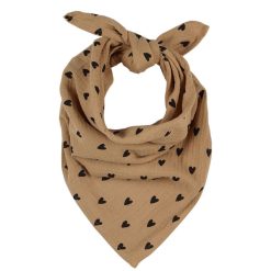 Atelier Wagram Foulards | Lange Foulard - Coeurs Beige