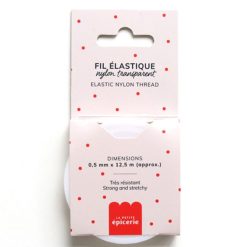 La Petite Epicerie Loisirs Creatifs | Fil Nylon Elastique Transparent O 0,5 Mm - 125 Cm