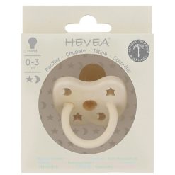 HEVEA Succion | Tetine Anatomique Lunes Et Etoiles Creme - 0/3 Mois