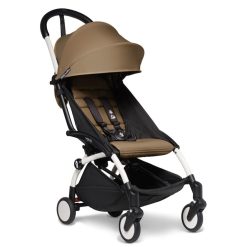 BABYZEN Poussette Combinee | Poussette Duo Yoyo Complete Chassis Blanc 0+ Et 6+ Et Siege Auto Izi Go Modular I-Size Groupe 0+ Noir - Toffee