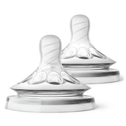 Philips Avent Biberonnerie | Lot De 2 Tetines Natural 3 Trous - Debit Moyen