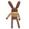 Main Sauvage Doudou | Doudou Lapin - Pantalon A Rayures Sienne