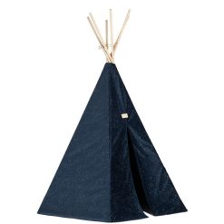 Nobodinoz Tipi | Tipi Arizona Eco-Velvet - Night Blue Silver Milky Way