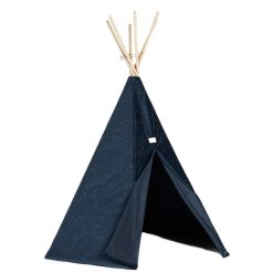 Nobodinoz Tipi | Tipi Arizona Eco-Velvet - Night Blue Silver Milky Way