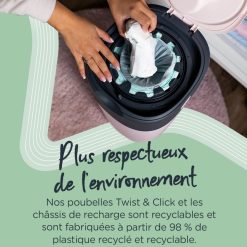 Tommee Tippee Couche | Poubelle A Couches Twist & Click Xl - Blanc