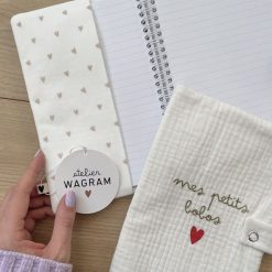 Atelier Wagram Textile | Protege-Carnet De Sante - Coeurs Mes Petits Bobos