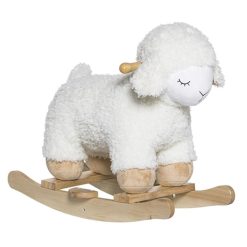 Bloomingville Trotteur & Porteur | Mouton A Bascule - Blanc