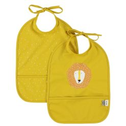 Trixie Baby Bavoir | Lot De 2 Bavoirs Impermeables - Mr. Lion