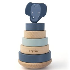 Trixie Baby Mes Premiers Jouets | Tour A Empiler En Bois - Mrs. Elephant