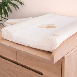 Nobodinoz Matelas Et Housse A Langer | Housse Matelas A Langer Calma - Honey Sweet Dots & Natural