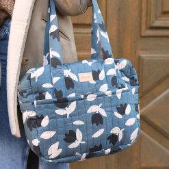 Nobodinoz Sac A Langer | Sac A Langer Hyde Park - Blue Black Tulips