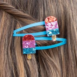 Rex London Barrettes | Lot De 2 Barrettes A Paillettes - Batonnet Glace