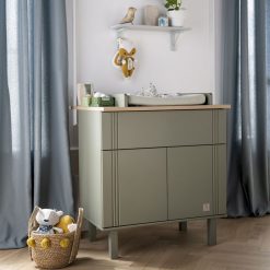 Sauthon Meuble Bebe | Commode Et Plan A Langer Eleonore - Kaki