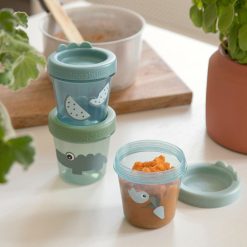 Done by Deer Repas | Lot De 3 Pots De Conservation - Croco Vert