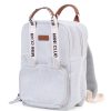 Childhome Bagagerie Enfant | Sac A Dos Mini Club Signature Canvas - Off White