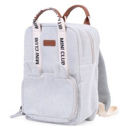 Childhome Bagagerie Enfant | Sac A Dos Mini Club Signature Canvas - Off White