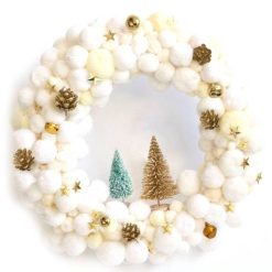 La Petite Epicerie Loisirs Creatifs | Kit Couronne De Noel - Blanc