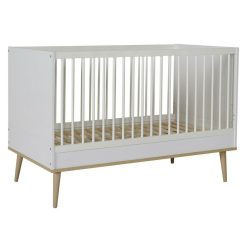 Quax Meuble Bebe | Lit Bebe Evolutif Flow White - 70 X 140 Cm