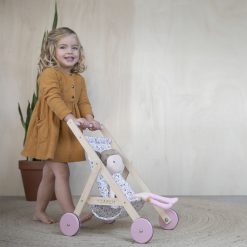 Little Dutch Mes Premiers Jouets | Poussette En Bois Pour Poupee