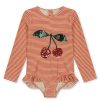 Konges Sløjd Accessoires Bebe | Maillot De Bain Jade Glitter Stripes - 6 Mois