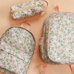 A Little Lovely Company Bagagerie Enfant | Petit Sac A Dos - Fleurs Rose