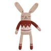 Main Sauvage Doudou | Doudou Lapin - Pull Jacquard Sienne