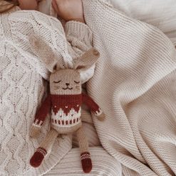 Main Sauvage Doudou | Doudou Lapin - Pull Jacquard Sienne