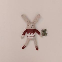 Main Sauvage Doudou | Doudou Lapin - Pull Jacquard Sienne