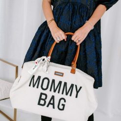 Childhome Sac A Langer | Mommy Bag Large - Teddy Ecru