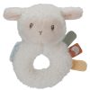 Little Dutch Hochet | Hochet Anneau Souple Mouton Little Farm - Blanc