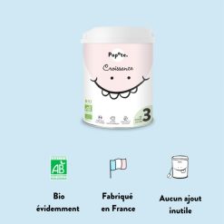 Popote Nourriture Bebe | Lait 3Eme Age Croissance Bio - 800 G