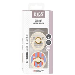 Bibs Succion | Lot De 2 Tetines Rondes Bibs Studio Pin Hush Mix Vanilla - 6/18 Mois