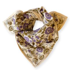 Apaches Foulards | Small Foulard Manika Soleil - Amande