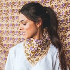 Apaches Foulards | Small Foulard Manika Soleil - Amande