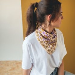 Apaches Foulards | Small Foulard Manika Soleil - Amande