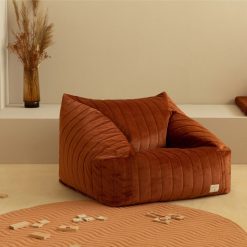 Nobodinoz Meuble Bebe | Fauteuil Chelsea Velvet - Wild Brown