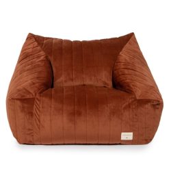 Nobodinoz Meuble Bebe | Fauteuil Chelsea Velvet - Wild Brown