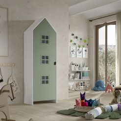 VIPACK Meuble Bebe | Armoire Casami Bruges 1 Porte - Etangled Green